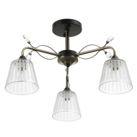 Люстра "Шарлин" 3хЕ27 40Вт черный-латунь 49х49х29 см BayerLux Люстра "Шарлин" 3хЕ27 40Вт черный-латунь 49х49х29 см BayerLux