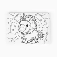 Картина по номерам &laquo;Капибара в образе&raquo;, 21&times;15 см