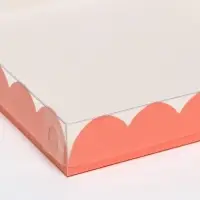 Коробка для печенья, розовая, 21&times;21&times;3 см