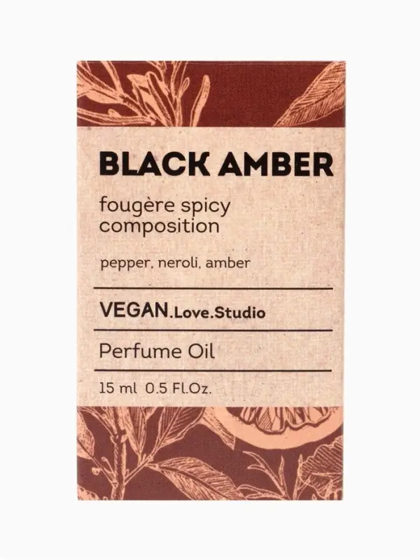 Парфюмерное масло женское VEGAN.Love.Studio Black Amber, 15 мл