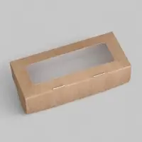 Коробка складная, крафт, 17&times;7&times;4 см, 0.5 л