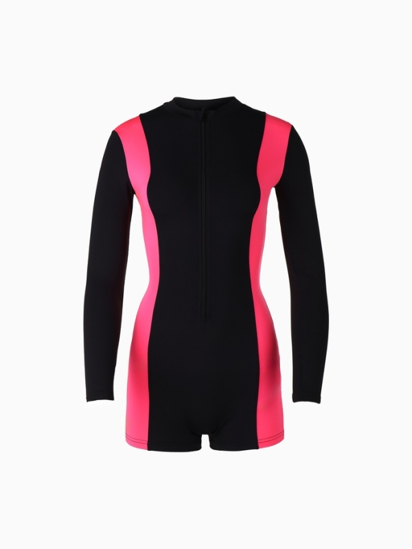 Комбинезон женский на молнии MINAKU, цвет чёрный, р-р 44