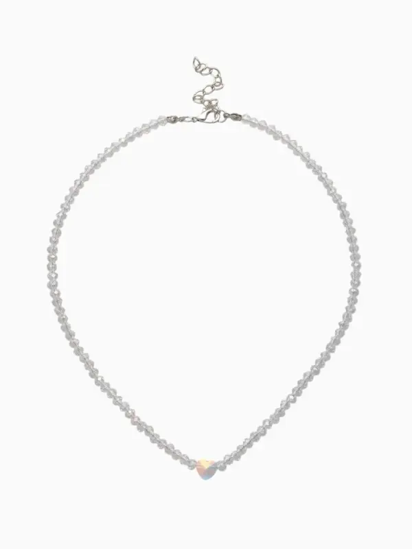 Чокер из бисера &laquo;Хрусталь&raquo;, цветной в серебре, 37 см + 5 см доп, цепочка