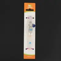 Ошейник, светящийся в темноте, "Яркие следы" (люминесцентный), 30 х 1 см, фиолетово-жёлтый