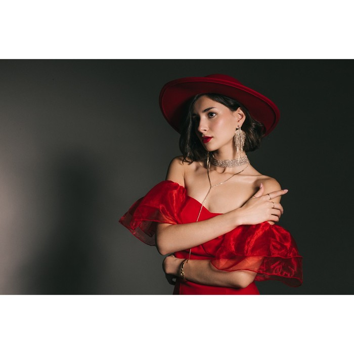 Чокер &laquo;Грация&raquo; искр узкий, цвет белый в золоте, L=31 см