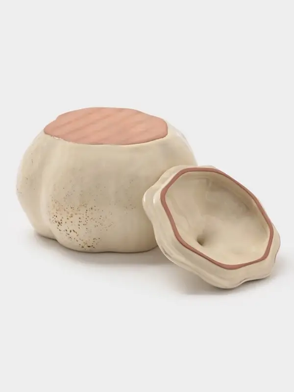 Горшок для запекания Борисовская керамика &laquo;Тыква&raquo;, 750 мл, бежевый