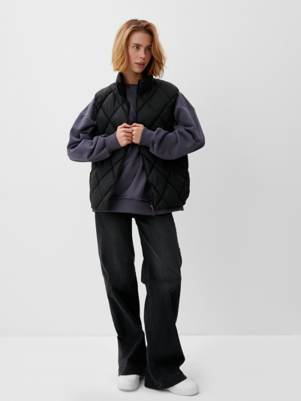 Жилет женский на молнии Collorista, цвет черный, р-р 46