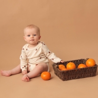 Боди с дл. рукавом Крошка Я Oranges р. 62-68, молочный Боди с дл. рукавом Крошка Я Oranges р. 62-68, молочный