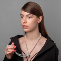 Бусы &laquo;Классика&raquo; шар №8, цвет белый, L=140 см