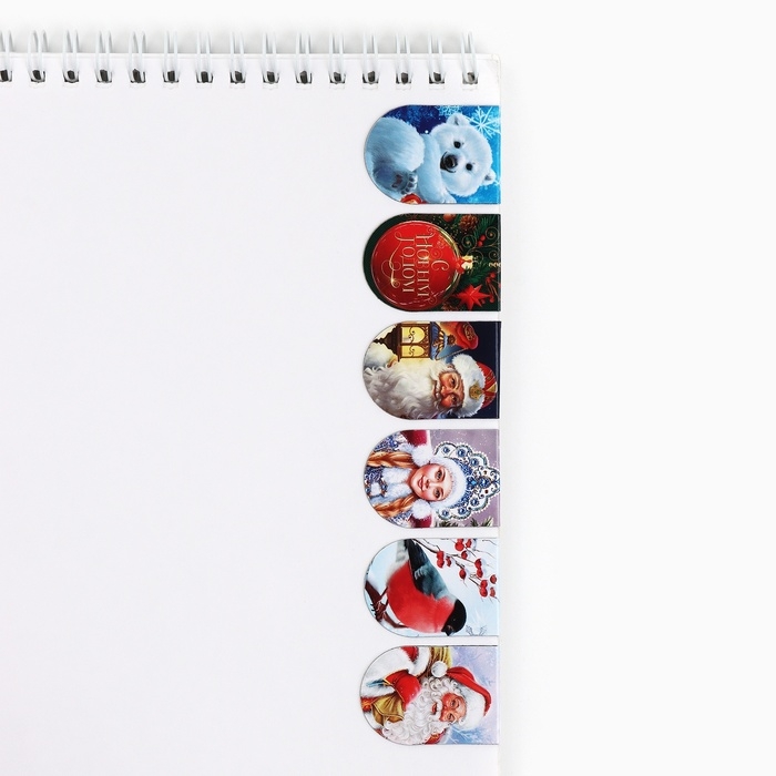 Новый год. Магнитные закладки 6 шт &laquo;Новогодние&raquo;