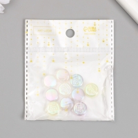 Набор бусин для творчества пластик "Корона на круге" перламутр набор 10 шт 0,7х1,3х1,3 см