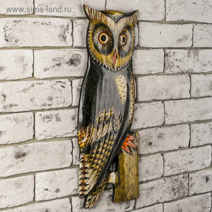 Настенное панно "Сова" 48х20х2,5 см