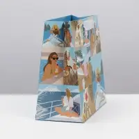 Пакет подарочный ламинированный квадратный, упаковка, &laquo;Круиз&raquo;, 22 х 22 х 11 см