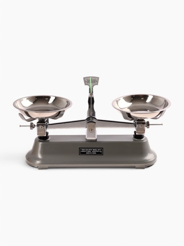 Весы лабораторные, с набором гирь 2000 г.