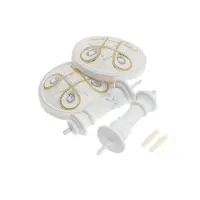 Крючок для штор CAPPIO KS033, d=98 мм, цвет белый с золотом, 2 шт