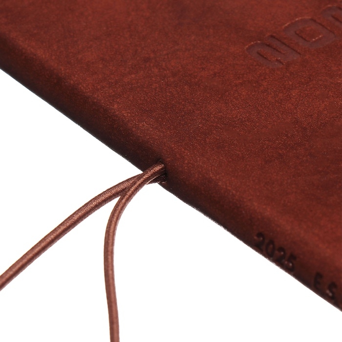 Еженедельник датир 2025г 175х95мм мягк обл иск кож 64л ESCALADA, бл тис, бл 70 г/м&sup2;,кор-ый