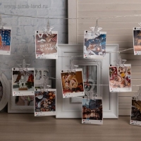 Гирлянда «Нить» 4.5 м с насадками «Прищепки-звёзды», IP20, прозрачная нить, 20 LED, свечение белое, 220 В Гирлянда «Нить» 4.5 м с насадками «Прищепки-звёзды», IP20, прозрачная нить, 20 LED, свечение белое, 220 В