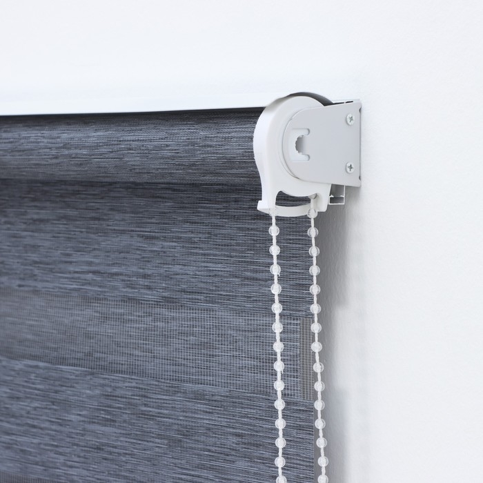 Штора рулонная &laquo;День-ночь&raquo; под лен, 120&times;180 см (с учётом креплений 3,5 см), цвет серый