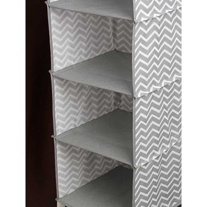 Органайзер подвесной &laquo;Симетро&raquo;, 4 отделения, 80&times;30&times;30 см, цвет серый