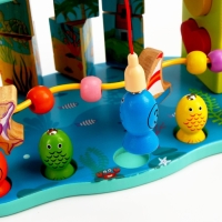 Логический центр 3 в 1 Стучалка + Рыбалка + Серпантинка &laquo;Море&raquo; 16 &times; 26 &times; 13,5 см