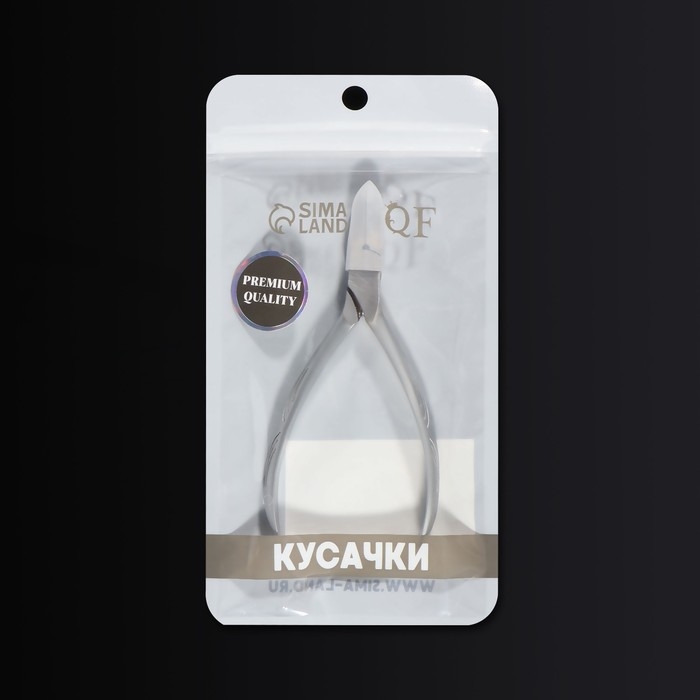 Кусачки педикюрные &laquo;Premium satin&raquo;, скрытая пружина, 10,9 см, длина лезвия - 16 мм, цвет серебристый