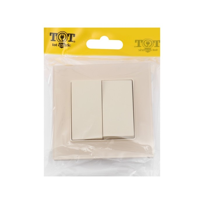 Выключатель проходной TOT Matte Glass, 10 А, 2 кл., скрытый, стекло, бежевый Выключатель проходной TOT Matte Glass, 10 А, 2 кл., скрытый, стекло, бежевый