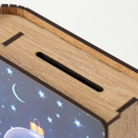 Новогодняя копилка-шкатулка "Загадай желание" 14х12х5 см Новогодняя копилка-шкатулка "Загадай желание" 14х12х5 см