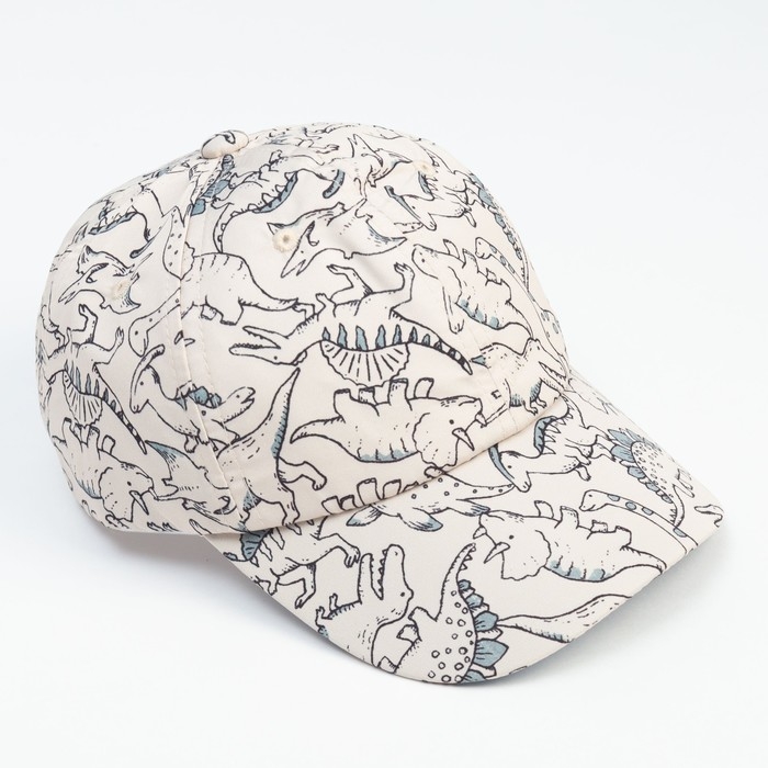 Кепка детская Кепка детская "Динозаврики" MINAKU цвет бежевый, р-р 50