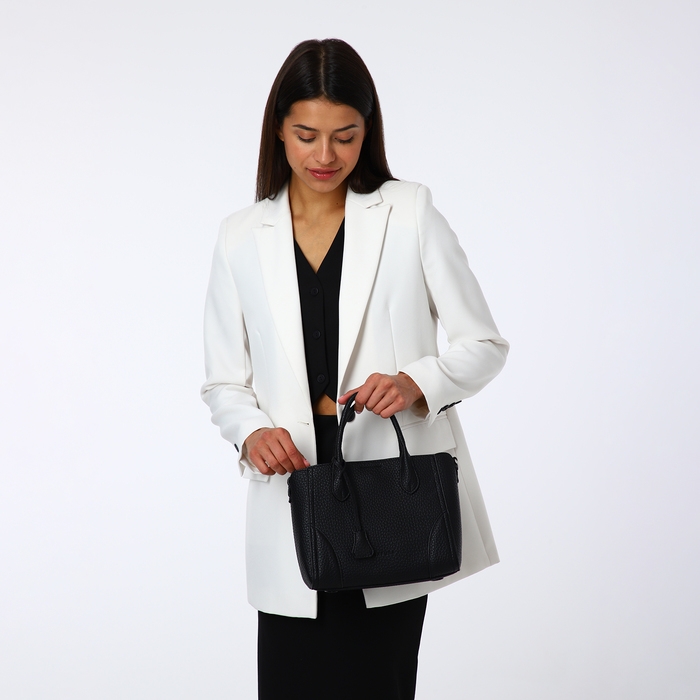 Сумка женская на молнии, TEXTURA, маленький размер, цвет чёрный Сумка женская на молнии, TEXTURA, маленький размер, цвет чёрный