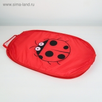 Корзина для игрушек Доляна &laquo;Божья коровка&raquo;, складная, 32&times;32&times;52 см, цвет красный