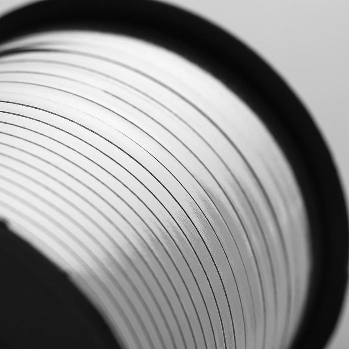 Лента для декора и подарков 0,5 см х 250 м, серебряная Лента для декора и подарков 0,5 см х 250 м, серебряная