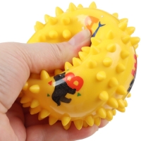 Развивающий тактильный мячик &laquo;Малыш&raquo;,, с пищалкой, 1 шт, диаметр 9, виды МИКС, Крошка Я