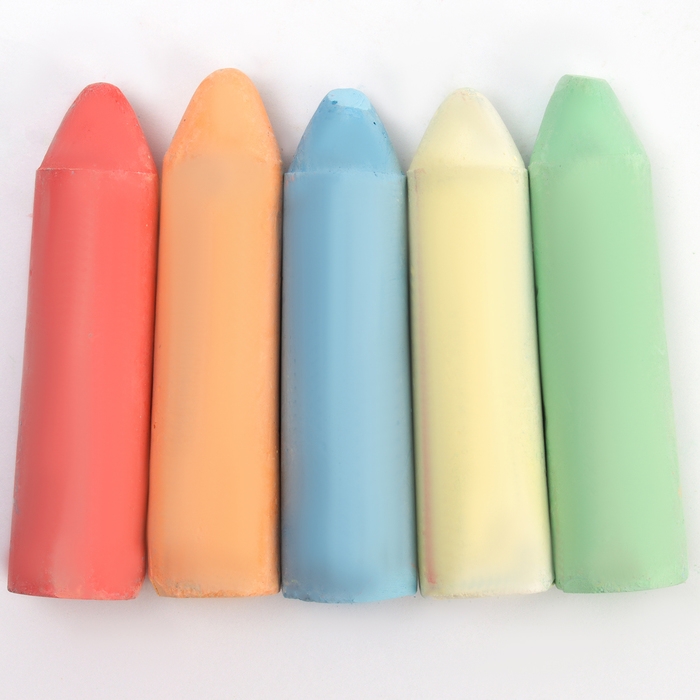 Мелки для рисования &laquo;Карандаши&raquo;, набор 5 шт, 5 цветов