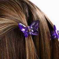 Краб для волос в форме бабочек &laquo;Самой волшебной&raquo;, 2 шт., 4 х 3 х 2.5 см