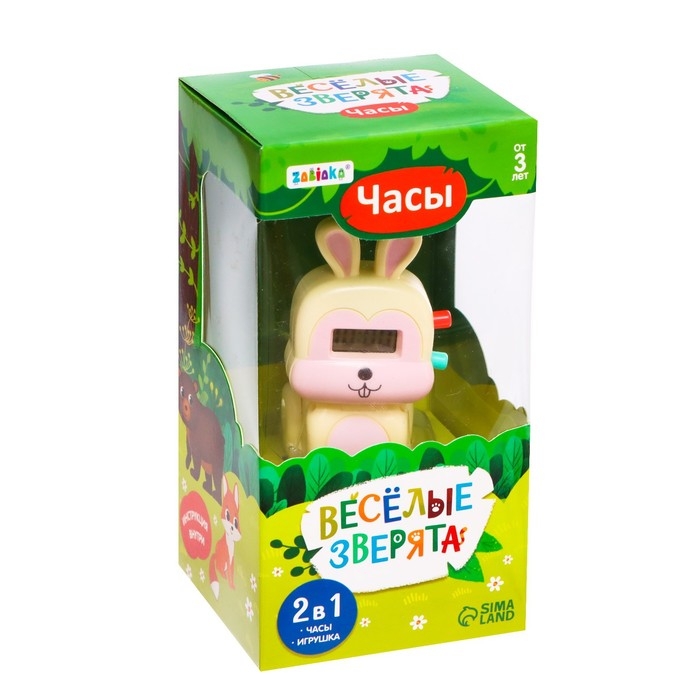 Часы «Весёлые зверята: Зайчик», цвет белый Часы «Весёлые зверята: Зайчик», цвет белый