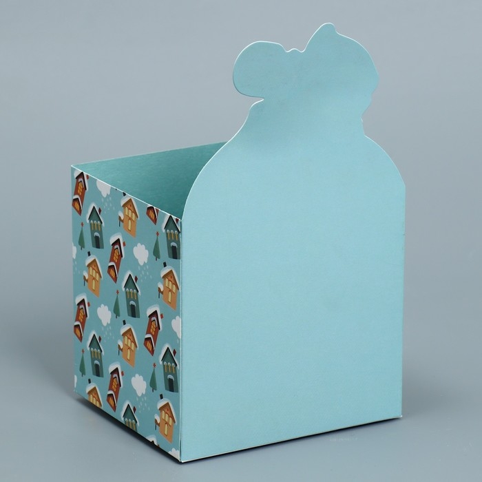 Коробка новогодняя для мини-букетов &laquo;С новым годом&raquo;, 12 х 17 х 10 см, Новый год