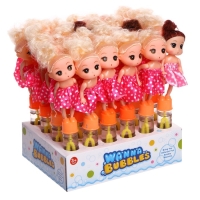 Мыльные пузыри &laquo;Кукла&raquo;, тёмная, 2,5 &times; 2,5 &times; 19,5 см