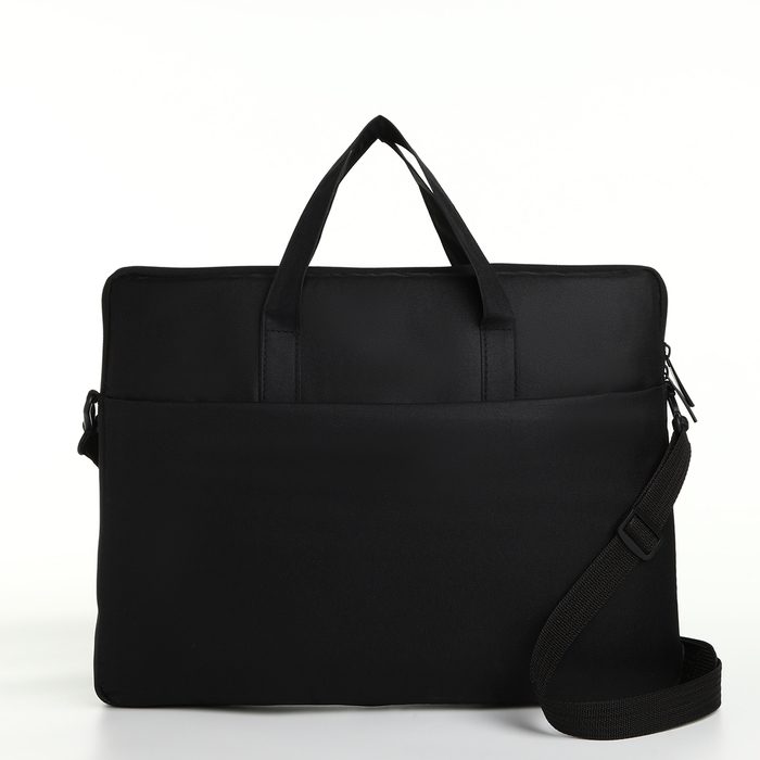 Сумка для ноутбука на молнии, наружный карман, цвет чёрный Сумка для ноутбука на молнии, наружный карман, цвет чёрный