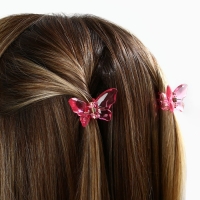 Краб для волос в форме бабочек &laquo;Lovely girl&raquo;, 2 шт., 4 х 3 х 2.5 см