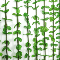 Занавеска декоративная &laquo;Листики&raquo;, 90&times;164 см, 12 нитей, цвет зелёный