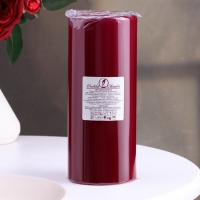 Свеча - цилиндр, 8&times;20 см, 90 ч, 795 г, бордовая