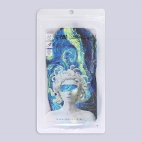 Маска для сна с гелевым вкладышем &laquo;Ван Гог&raquo;, 19 &times; 10 см, резинка одинарная, цвет синий