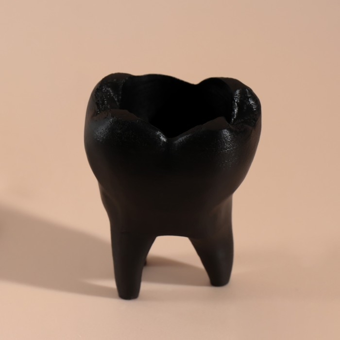 Подсвечник Подсвечник "Зуб" высота 9,5, 7,5*6,5 см черный