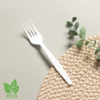 Вилка одноразовая Nature, 15,8 см, из кукурузного крахмала, цвет белый, микс Вилка одноразовая Nature, 15,8 см, из кукурузного крахмала, цвет белый, микс