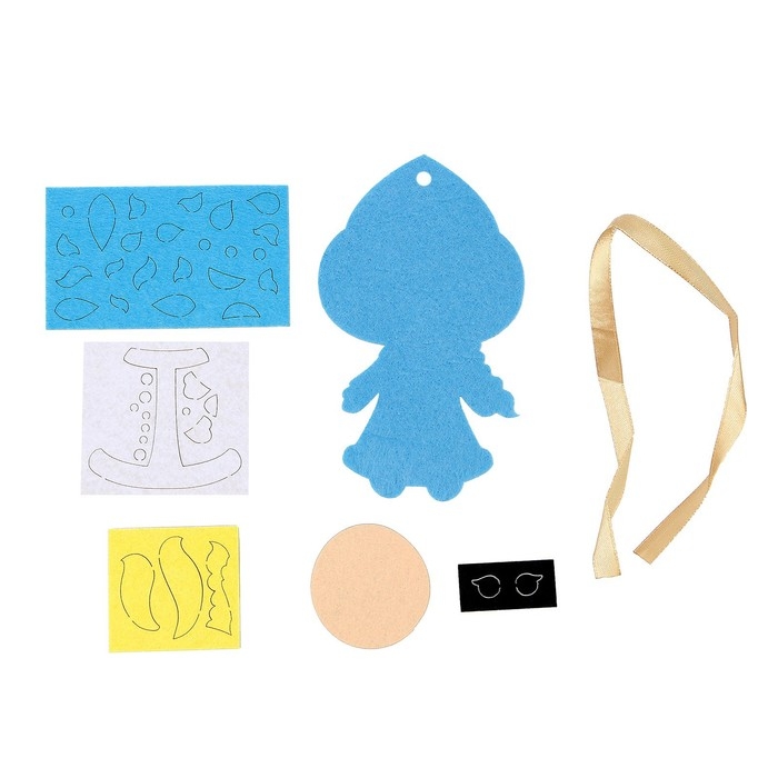 Ёлочная подвеска из фетра своими руками своими руками на новый год &laquo;Снегурочка&raquo;, новогодний набор для творчества