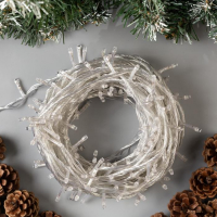 Гирлянда &laquo;Нить&raquo; 20 м, IP20, прозрачная нить, 200 LED, свечение мульти, 8 режимов, 220 В