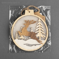 Ёлочная игрушка &laquo;Бегущий олень&raquo;, от батареек, свечение тёплое белое