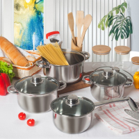 Кастрюля с крышкой из нержавеющей стали Доляна «Классика», 3 л, d=20 см Кастрюля с крышкой из нержавеющей стали Доляна «Классика», 3 л, d=20 см