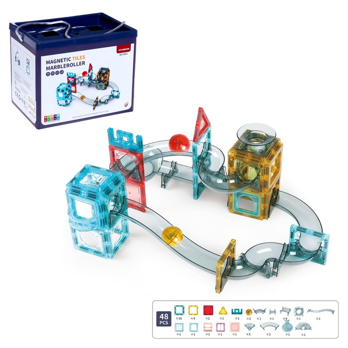 Конструктор магнитный марблс «Магический лабиринт», 48 деталей Конструктор магнитный марблс «Магический лабиринт», 48 деталей