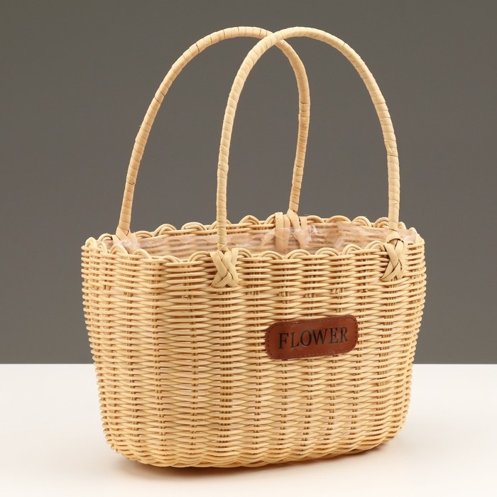 Корзина плетеная, 23 x 15 x 14,5/27,5 см, ротанг Корзина плетеная, 23 x 15 x 14,5/27,5 см, ротанг